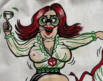 delantal de recuerdo vintage NOLA New Orleans humor divertido