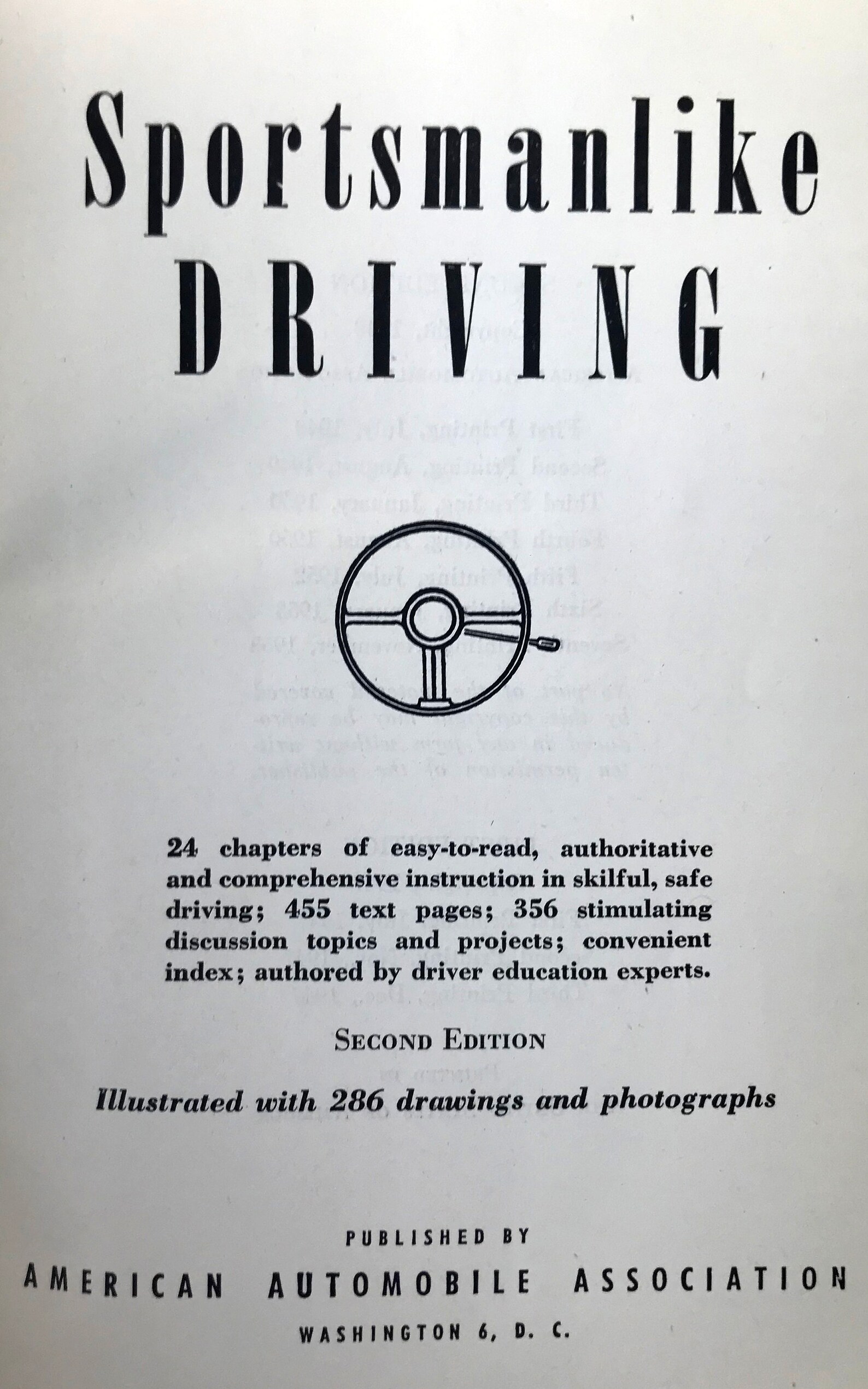 Vintage driver's ed book Sportsmanlike Driving Etsy