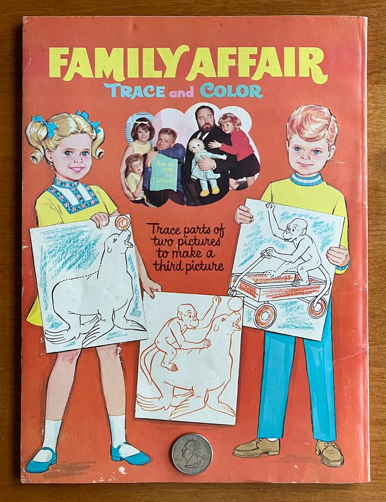 1967 Family Affair TV Show Coloring Book With Tracing Pages - Etsy