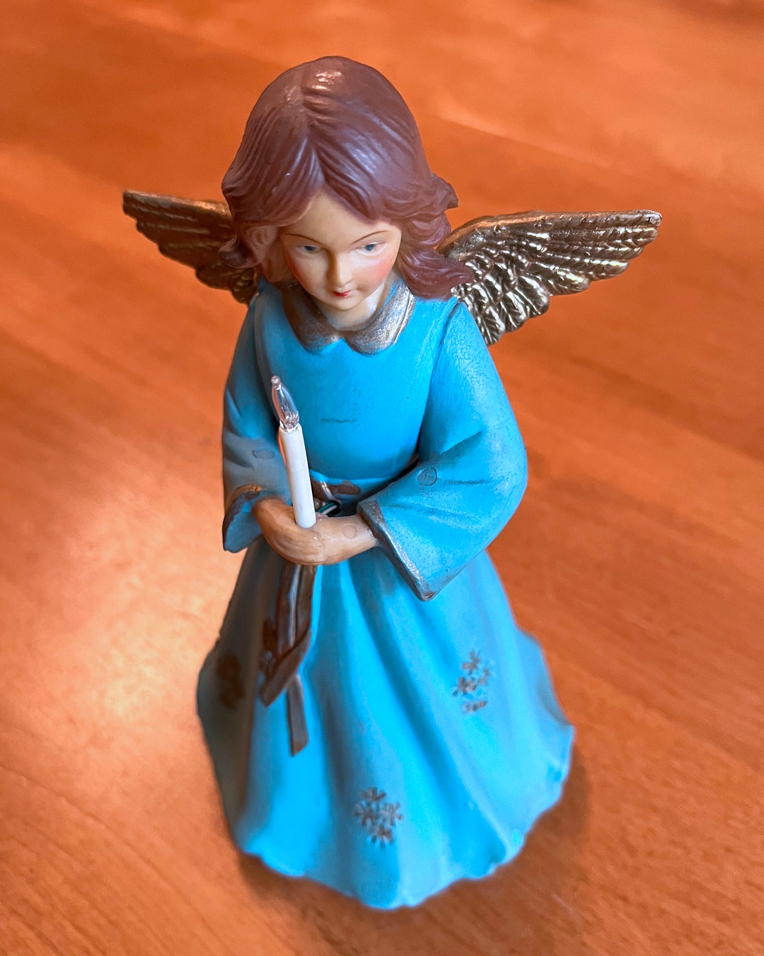 Vintage Heavy Plastic Angel Figurine Xmas Christmas Etsy