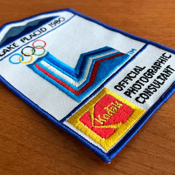 vintage patch 1980 Winter Olympics Lake Placid Kodak photography