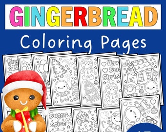 Gingerbread Man Coloring Pages | Gingerbread House Coloring Sheets | Gingerbread Cookies | Gingerbread Wreath | December Activities for Kids