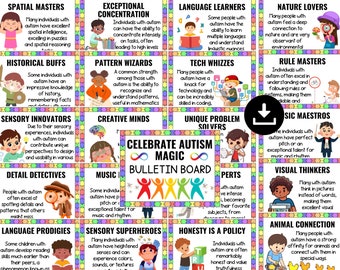Autism Awareness Month Classroom Posters, Puzzle Banners (Digital Download)