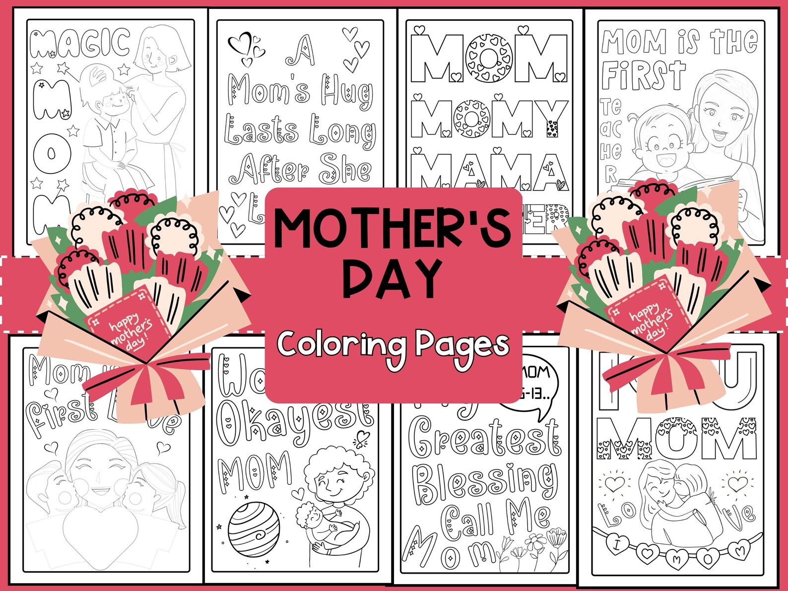 Printable Mother's Day Coloring Page Mother's Day Coloring Sheets