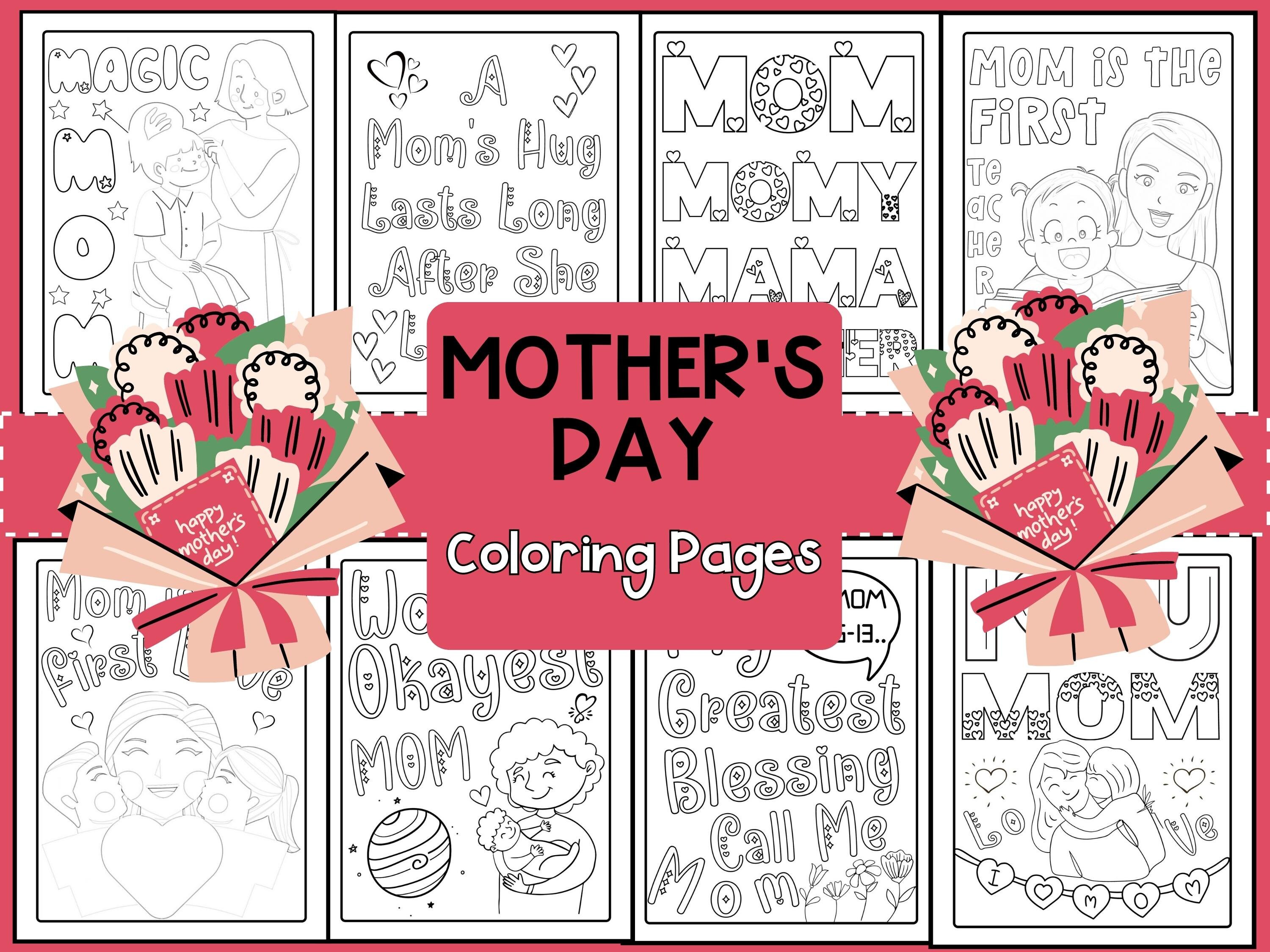 Printable Mother's Day Coloring Page Mother's Day Coloring Sheets