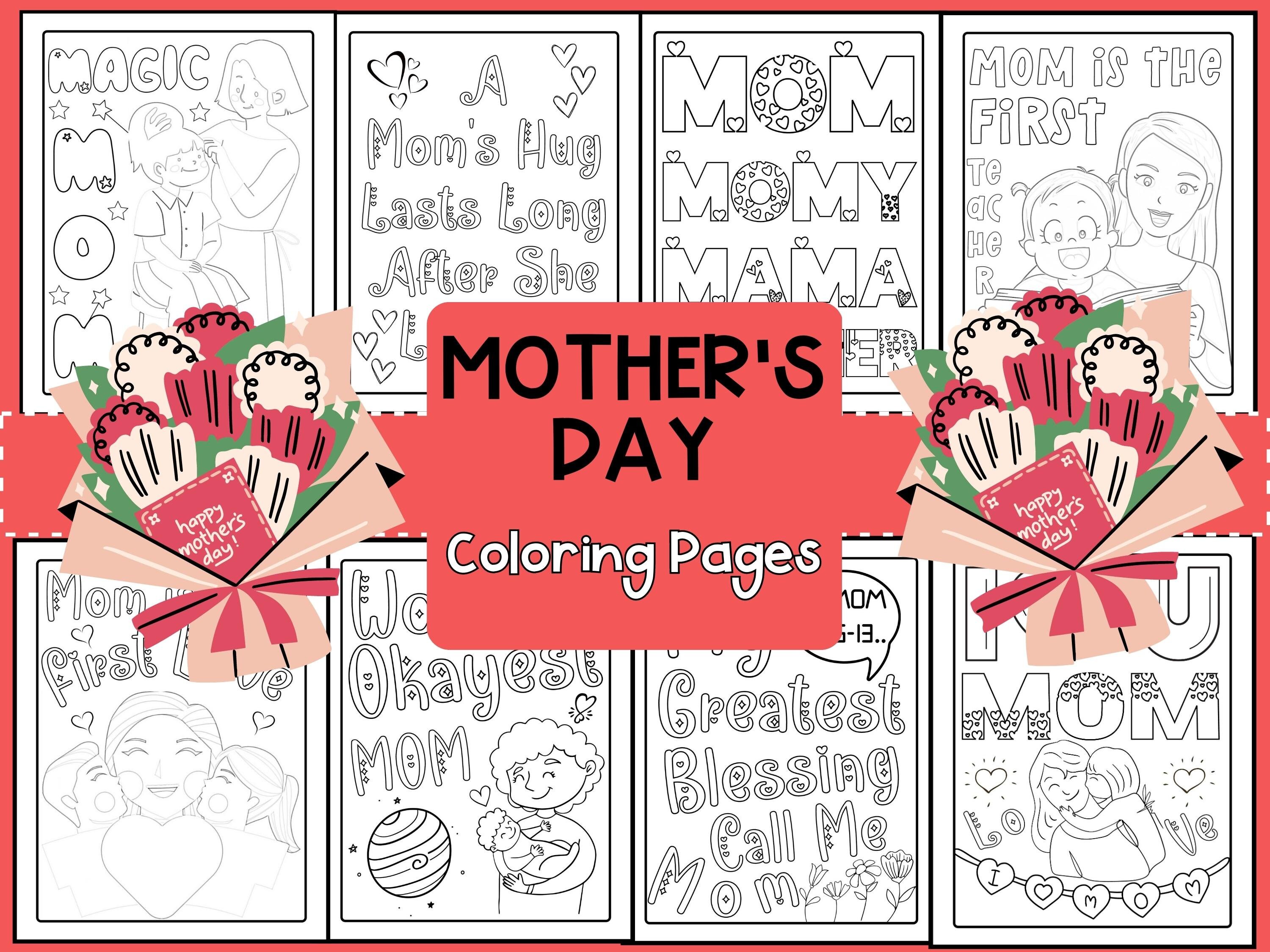 Printable Mother's Day Coloring Page Mother's Day Coloring Sheets