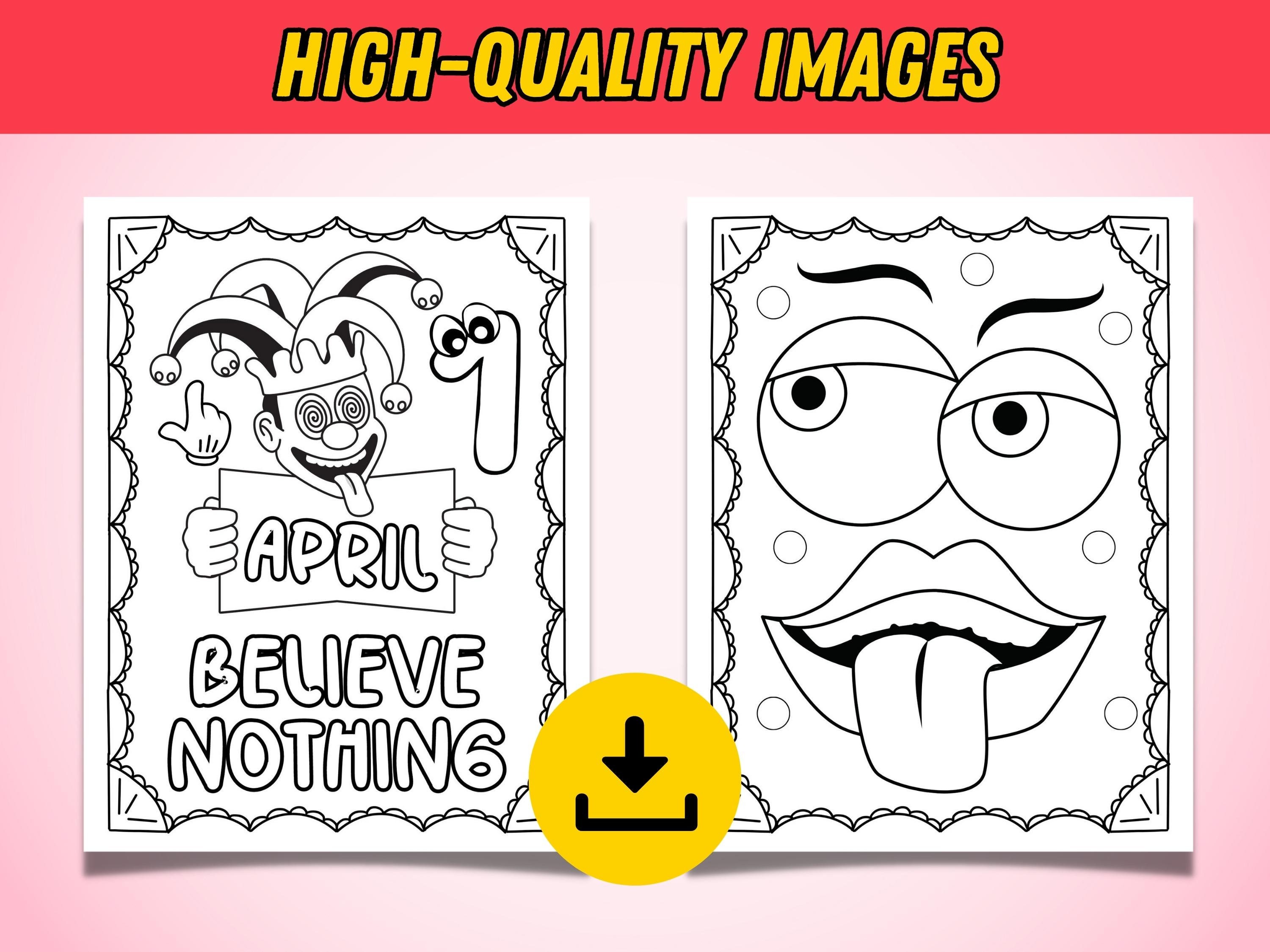 April Fools' Day Coloring Pages | April Fools' Day Printable Coloring ...