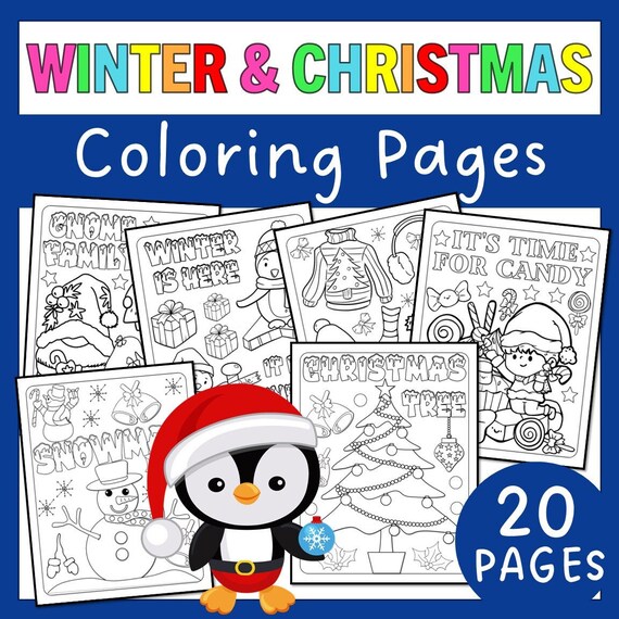 Livre de coloriage de Noël I feuilles de coloriage de Noël enfants