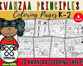 Kwanzaa Principles Malseiten - K-2 - Malseiten zum Ausdrucken in Afrika