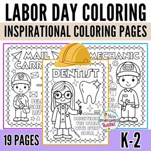 Pagine da colorare per la Festa del Lavoro / Fogli da colorare per celebrare i nostri lavoratori / Libro da colorare per l'apprezzamento dei lavoratori