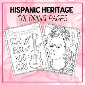 Hispanic Heritage Month Coloring Pages | National Hispanic Heritage Month Coloring Sheets | Latino Heritage Month | Cinco De Mayo Activity