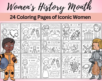 Women's History Month Coloring Pages Famous Women in History Coloring ...
