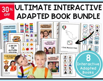 Paquete de libros interactivos adaptados, Educación especial, Autismo (Descarga digital)