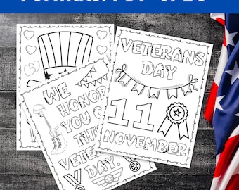Patriotic Veterans Day Coloring Pages | Patriotic Veterans Day Coloring Sheets | Veterans Day Coloring Book | 11 November Coloring Activity