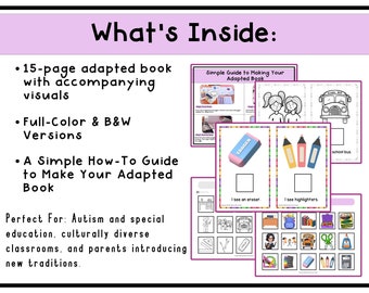 Interactive First Day of School Adapted Book – Essential Classroom Resource for Early Learners