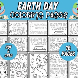 Printable Earth Day Coloring Pages | Earth Day Coloring Sheets | Earth Day Coloring Book with Inspiring Quotes