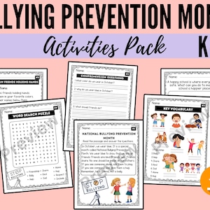 National Bullying Prevention Month Activity Pack - Anti-Bullying Lessons- Cyberbullying Awareness Reading Comprehension Passage K-2