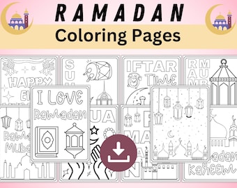 Ramadan Coloring Pages for Kids | Islamic Printable (Digital Download)