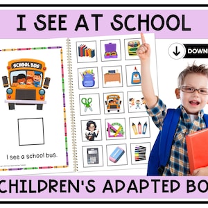 Back to School Adapted Book for Special Needs – Interactive Learning Resource for Kids