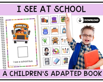 Libro adaptado de regreso a clases para necesidades especiales: recurso de aprendizaje interactivo para niños