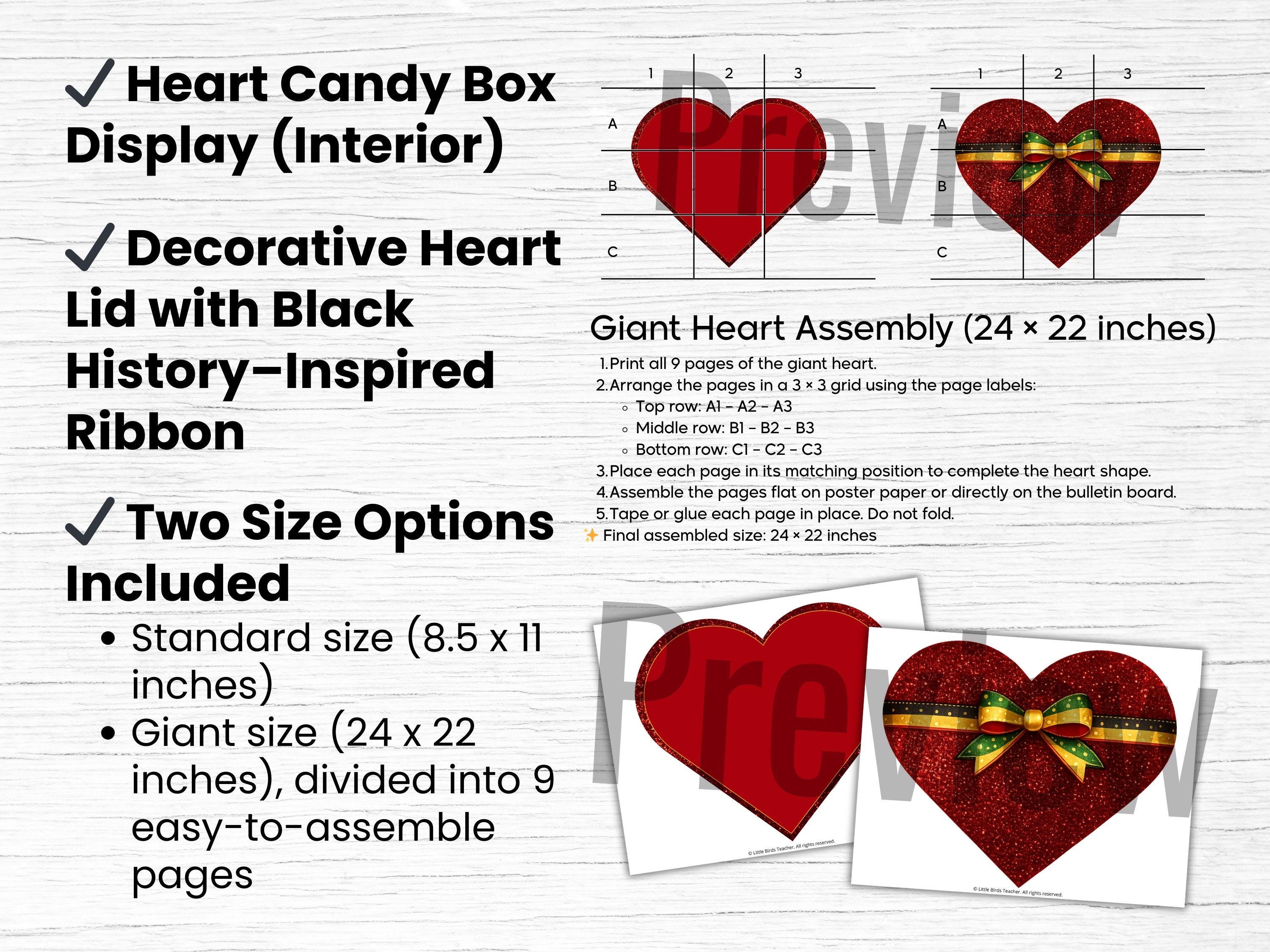 Valentine's Day Black History Month Bulletin Board: Heart Candy Box ...