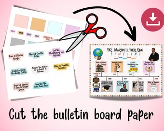 Martin Luther King JR Timeline Bulletin Board Kit | A Child&#39;s Project | MLK Day Bulletin Board Kit | Martin Luther King Craft
