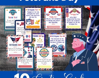 Veterans Day Thank You Cards | Patriotic Greetings (Digital Download)