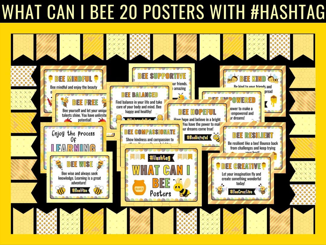 What Can I Bee Bulletin Board Pretty Back to School Etsy