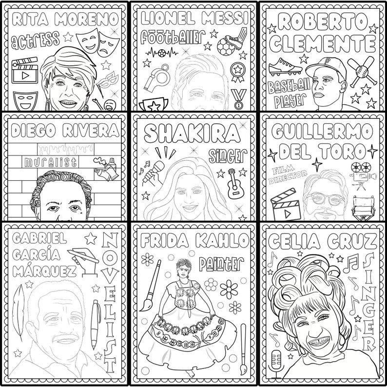 Hispanic Heritage Month Coloring Pages National Hispanic Heritage Month ...