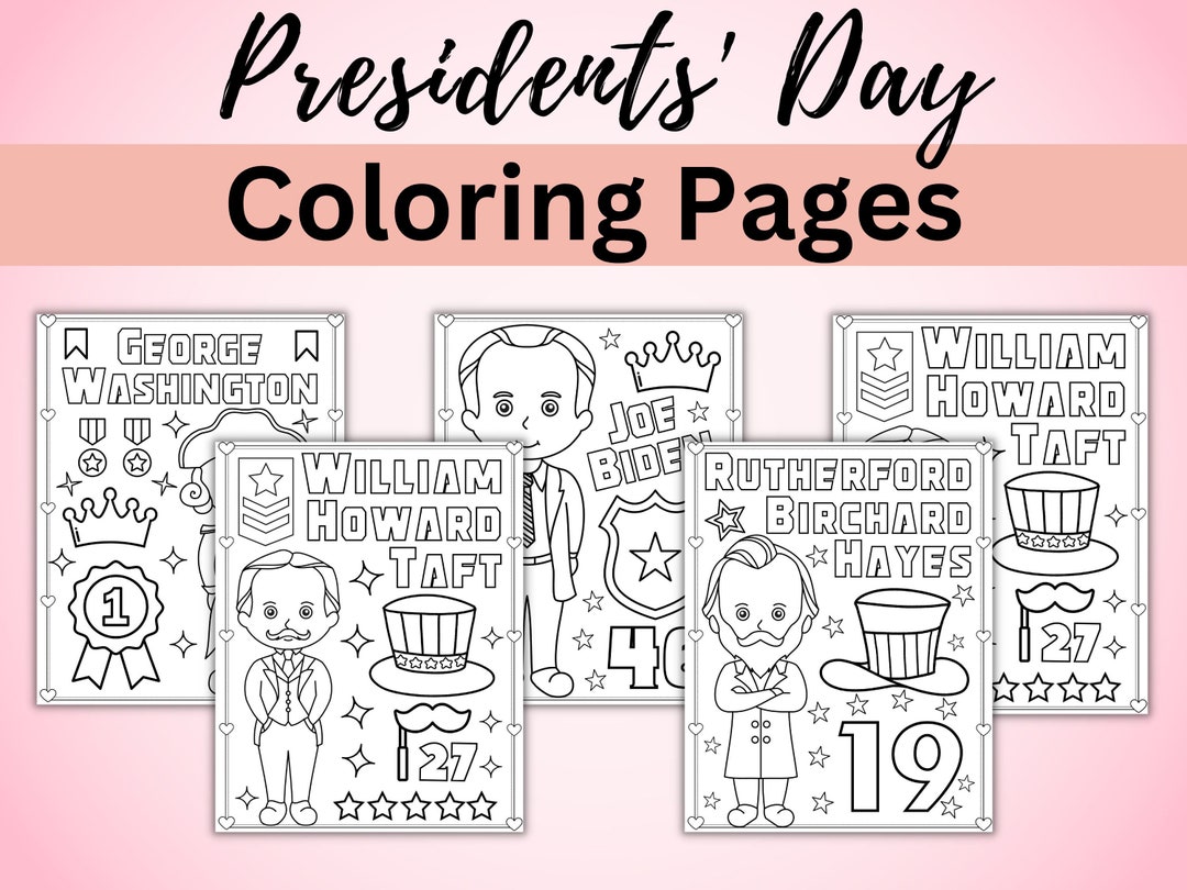 Printable Presidents' Day Coloring Pages  Presidents