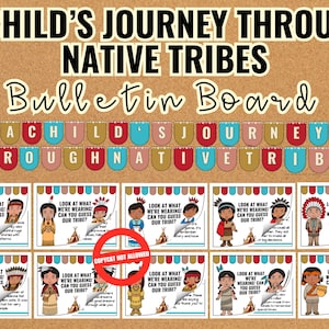 De reis van een kind door inheemse stammen Interactieve posterset - Native American Heritage Month Bulletin Board - 10 Native American Stammen