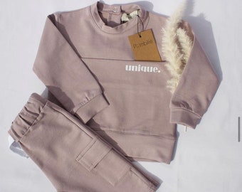 Unique Slim Set Kinderkleidung Babykleidung Pombilie Hose Sweatshirt unisex