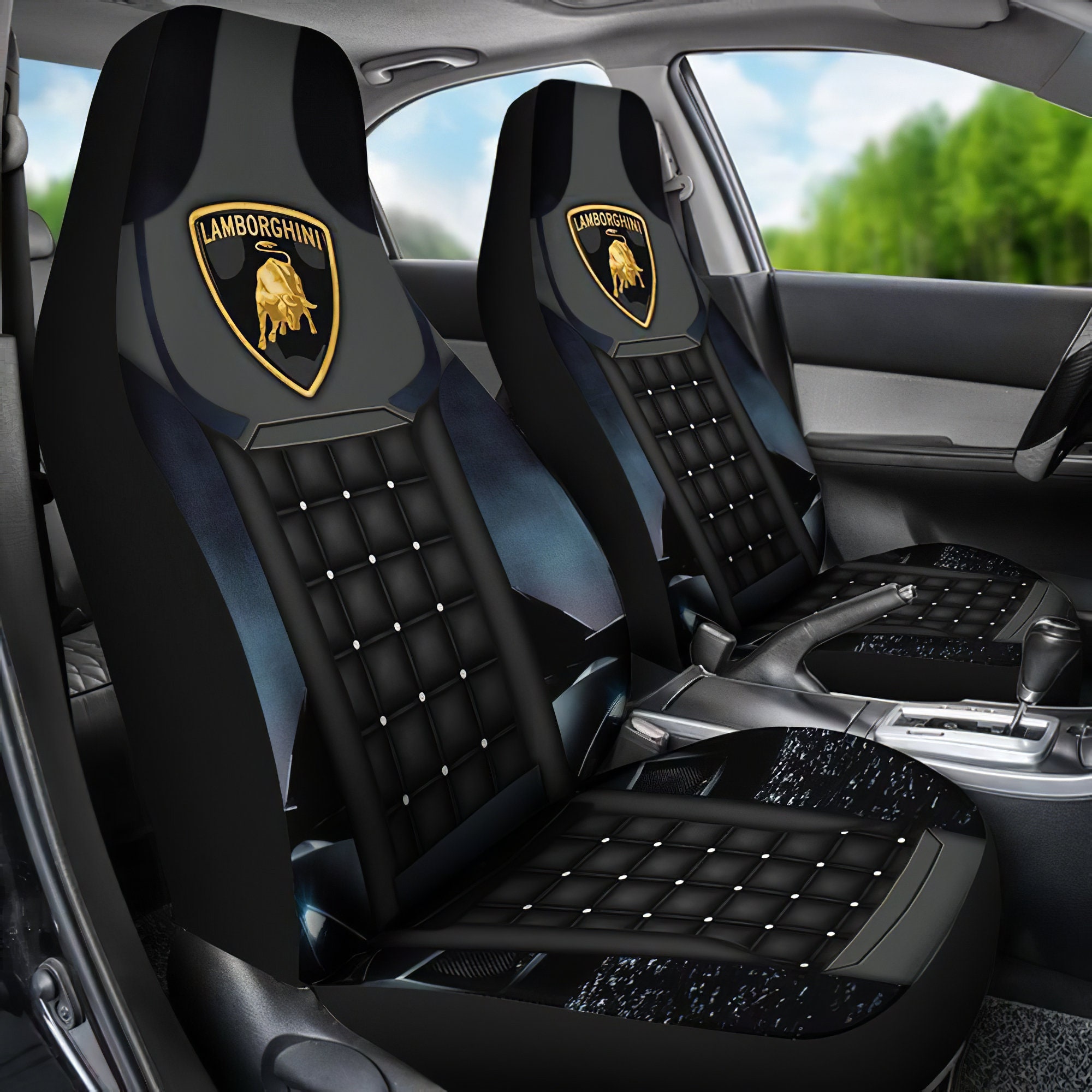 Set of 2 LAMBORGHINI Custom Car Seat Covers Car Seat Covers | Etsy