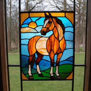 Horse Stained Glass Pattern: Window Decor DIY Suncatcher (Digital Download) image 2