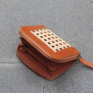 Small Leather Wallet and Card Cases Functional Travel Wallet