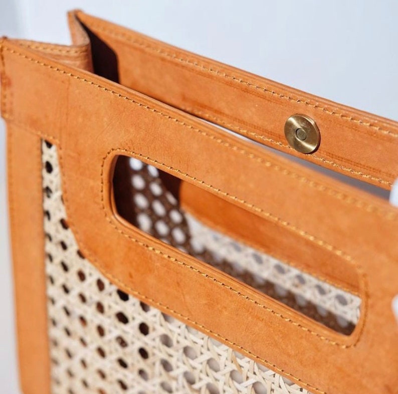 Rattan Clutch bing Handbag Summer Bag Gift for Her Etsy