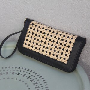 Handmade Wristlet Wallet with Zipper, Women Purse
