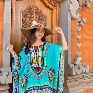 Boho Maxi Dress, Bohemian Kaftan, Beach Cover Up, Bali Summer Dress