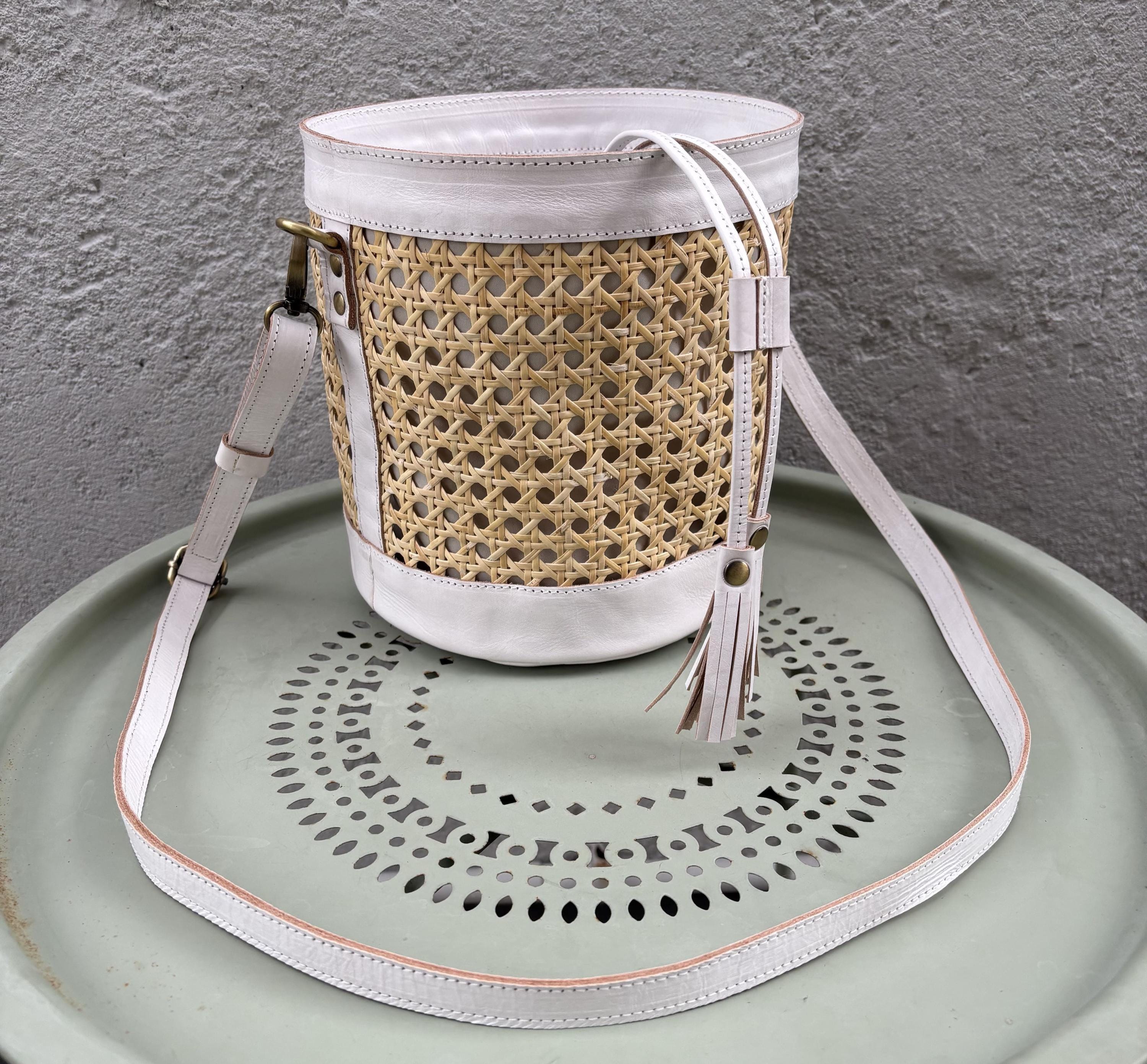 Wicker Bucket Bag - Etsy Canada