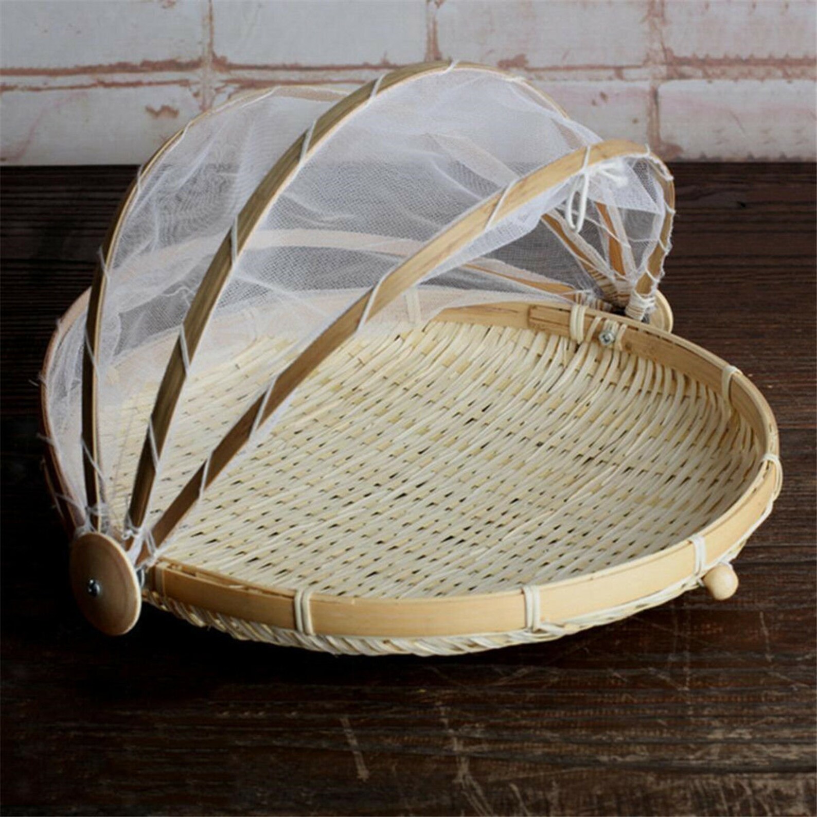 bamboo food tent basket