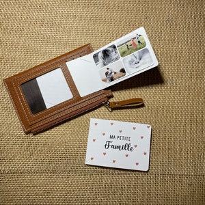 Carte avec étui pour portefeuille - cadeau photo personnalisé - saint Valentin, fêtes, anniversaires