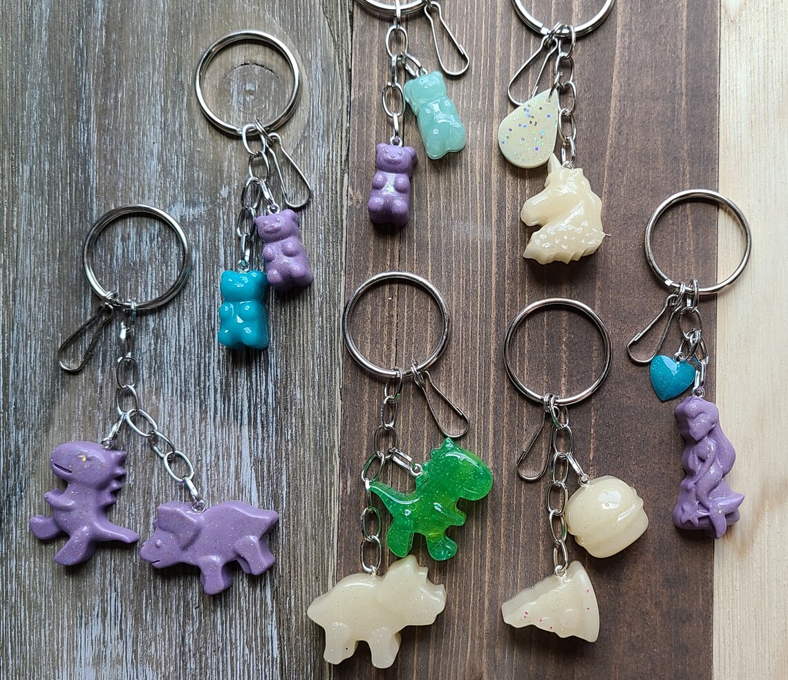 Duo Charm Keychains Etsy