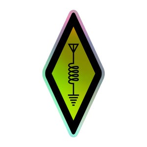 Amateur Radio Logo Holographic Sticker