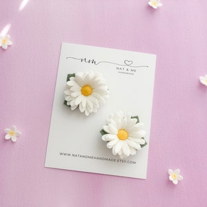 Daisy Chamomile hair clip, chamomile hair clip, daisy headband, baby headband, toddler girl hair clip, little girl gift,hair accessory daisy