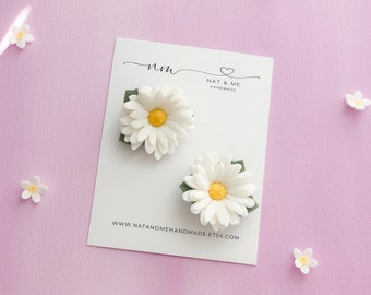 Daisy Chamomile hair clip, chamomile hair clip, daisy headband, baby headband, toddler girl hair clip, little girl gift,hair accessory daisy