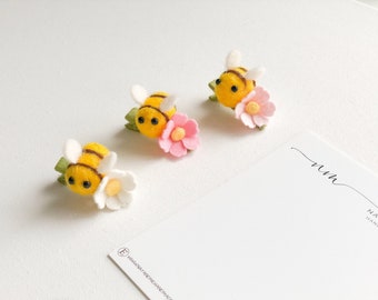 Bumble bee hair clip, girls hair clip, toddler hair clip, baby hair clip, girls hair accessories, cute clip, gift