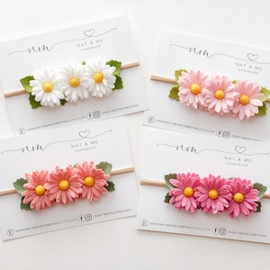Daisy headband, daisy crown, baby headband, flower crown for girl, felt flower headband, boho headband, wedding girl, photo prop, felt daisy