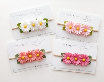 Daisy headband, daisy crown, baby headband, flower crown for girl, felt flower headband, boho headband, wedding girl, photo prop, felt daisy