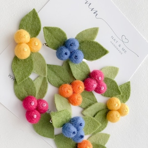 Berry hair clip, berry headband, girl hair clip, baby hair clip/headband, Summer hair clip, Summer hair accessory, fruit theme hair clip