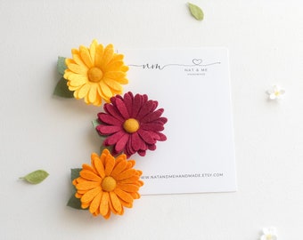 Fall flower hair clip, Fall hair accessories, Fall baby headband, Fall hair clip for girl/toddler, Fall photo, Fall wedding girl, Autumn